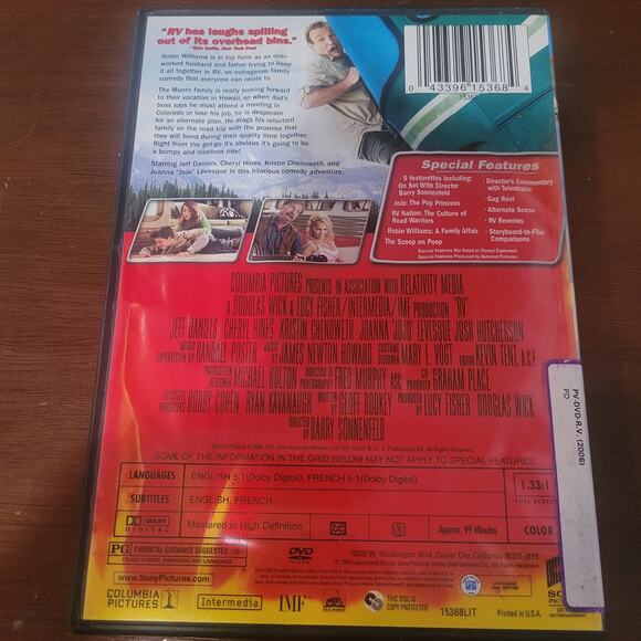 RV DVD Comedy Family Adventure Robin Williams Full Screen C Hines K Chenoweth - Picture 4 of 5